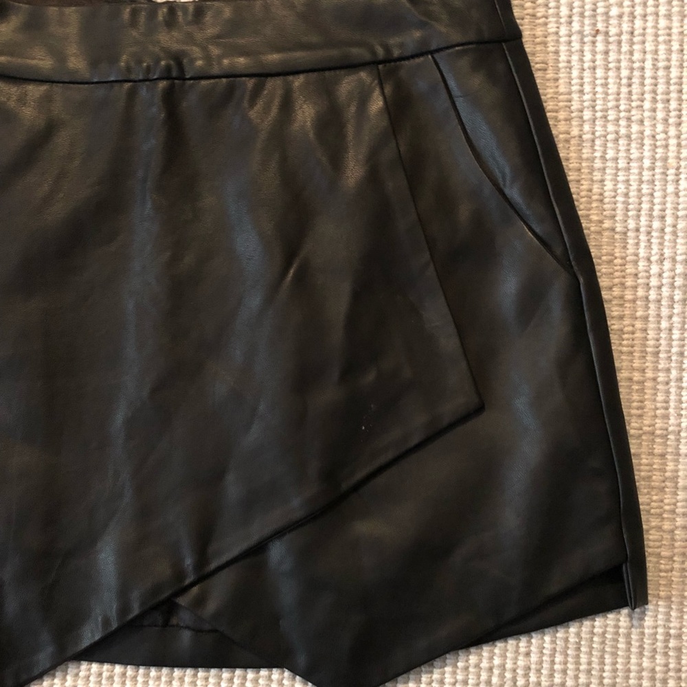 Faux leather skirt
